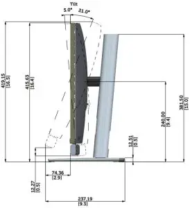 DELL C2722DE Outline Dimension User Guide