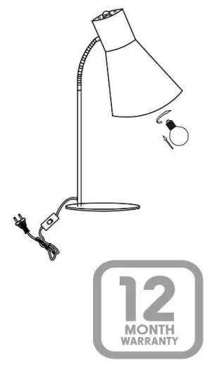 Kmart White Desk Lamp Instruction Manual