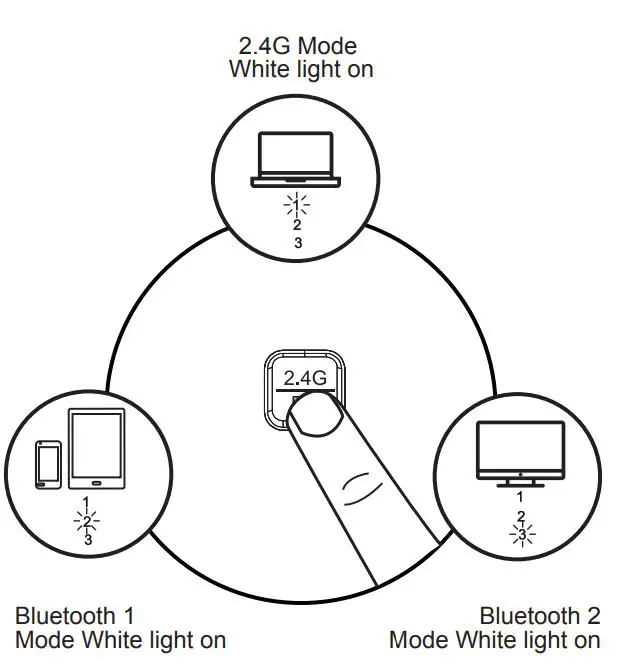 Loyal 2.4G Bluetooth+Wireless Mouse User Manual