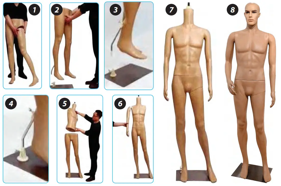 SereneLife 73″ Male Mannequin Torso Dress User Guide