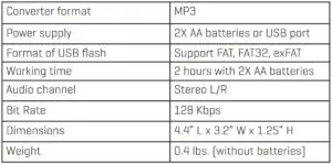 Sharper Image Cassette to MP3 Converter Instruction Manual