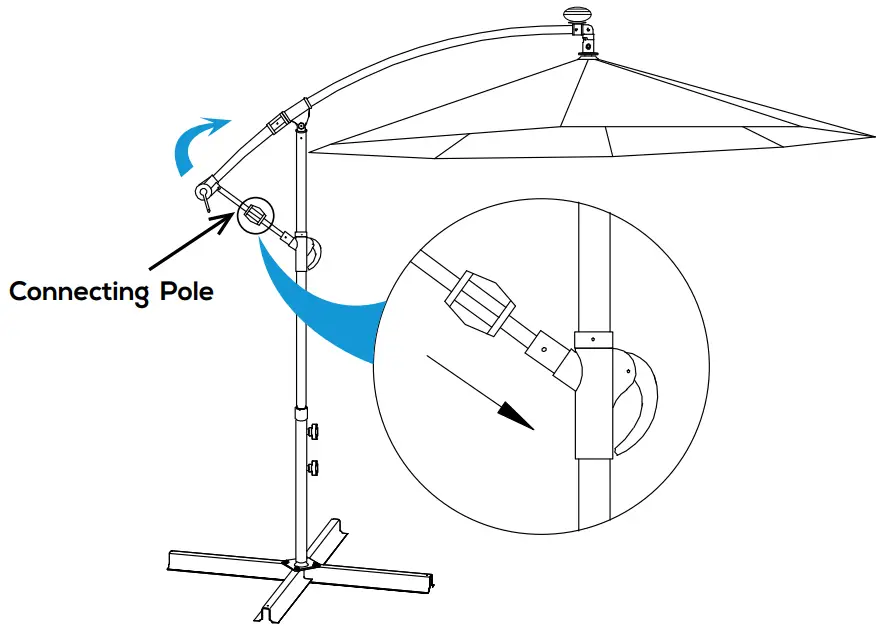 Sunnydaze 3208892 10 Ft. Cantilever Hanging Patio Umbrella With Solar LED Instruction Manual