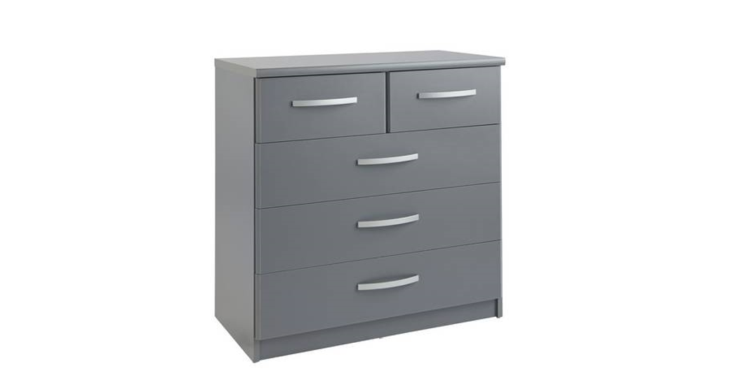 A T HOME GREY 3+2 Drawer Chest Instructions