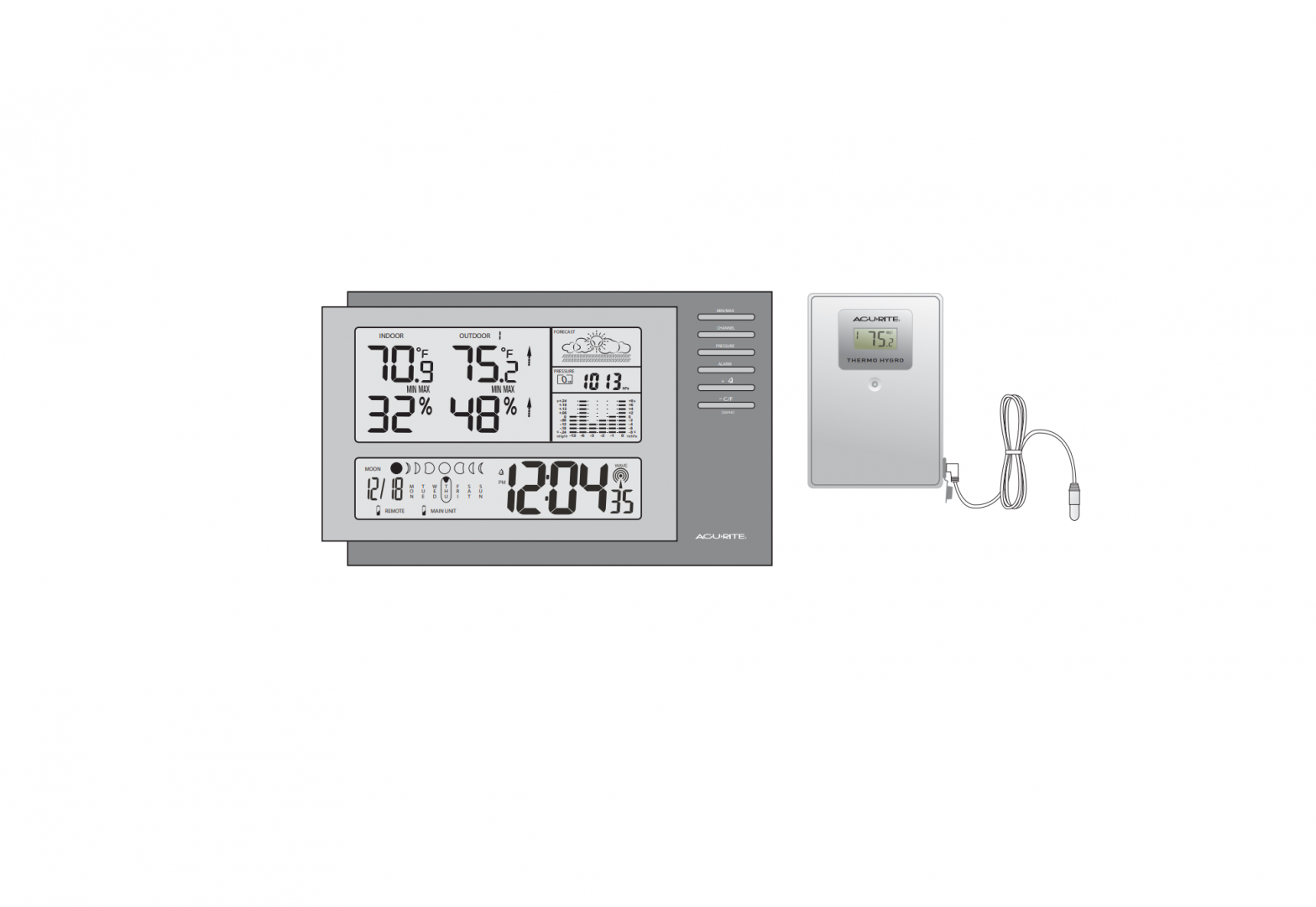AcuRite 00973 Deluxe Wireless Weather Station & Atomic Clock Instruction Manual