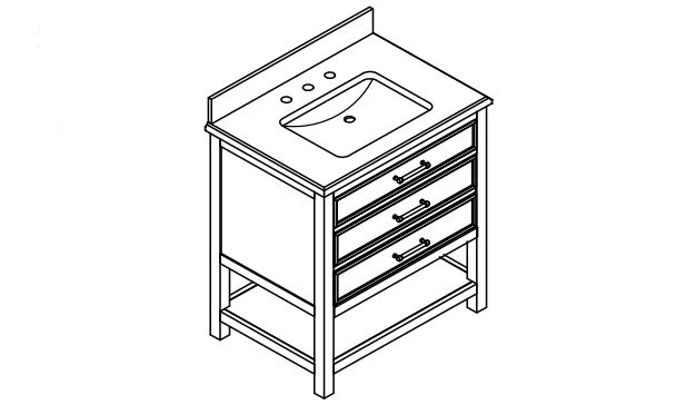 allen roth 261205/261062 VANITY WITH TOP Installation Guide