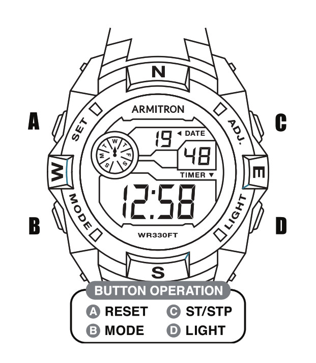Armitron M1119 Series Watch User Manual