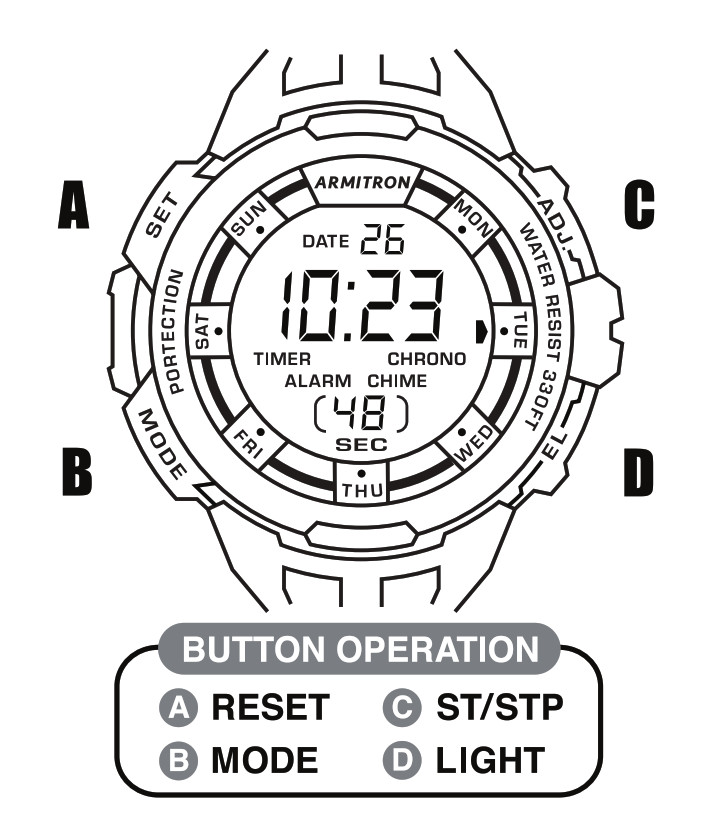 Armitron M1137 Series Watch User Manual