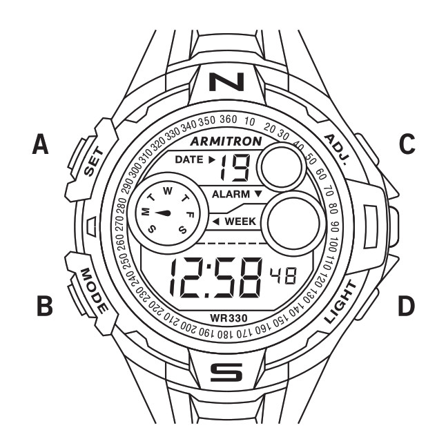 Armitron M865 Series Watch User Manual