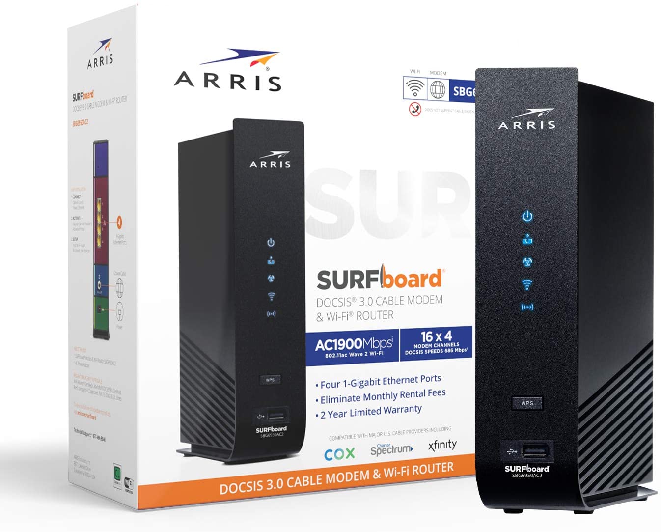 Arris SURFboard SBG6950AC2 DOCSIS 3.0 Consumer Series Wireless Cable Modem Datasheet