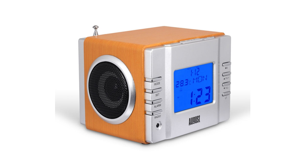 August FM Radio and Music Alarm Clock User Manual