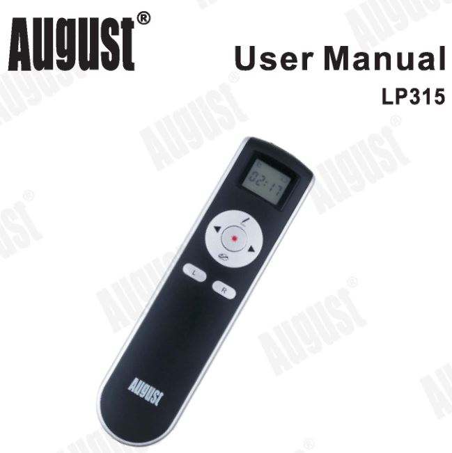August Wireless Presenter Computer User Manual