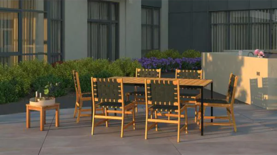 BALKENE HOME 63710 Sava Natural Wood Outdoor/Indoor Armless Dining Side Chair User Guide