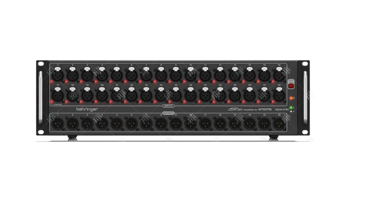 Behringer I O Box with 32 Remote-Controllable Midas Preamps 16 Outputs Instruction Manual