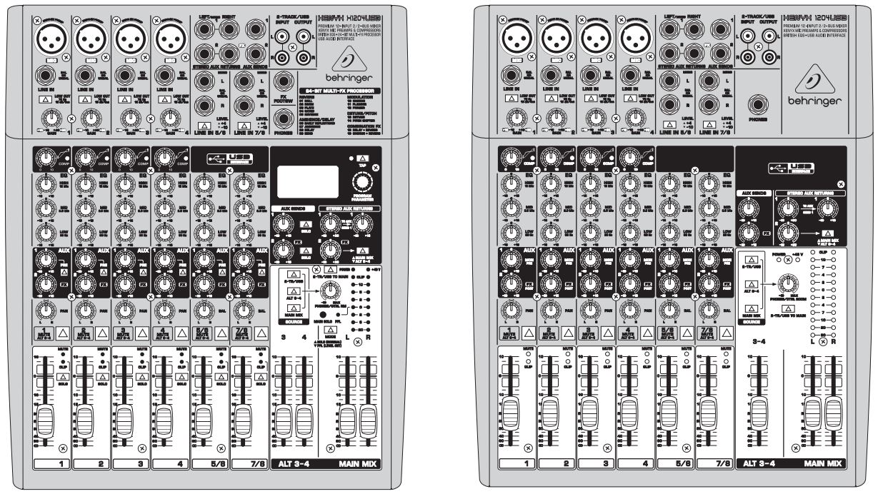 Behringer Mic Preamps Compressors Processor USB Audio Interface Instruction Manual