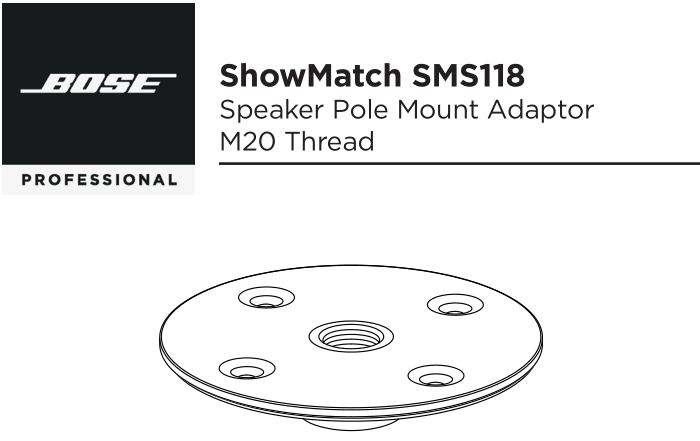BOSE ShowMatch SMS118 Installation Guide