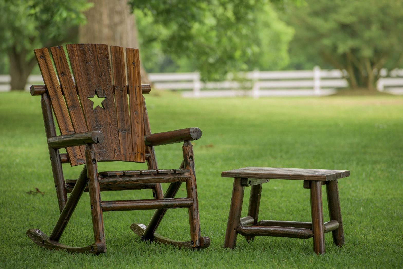 Char-log TX 93615 Wood Outdoor Rocking Chair Installation Guide