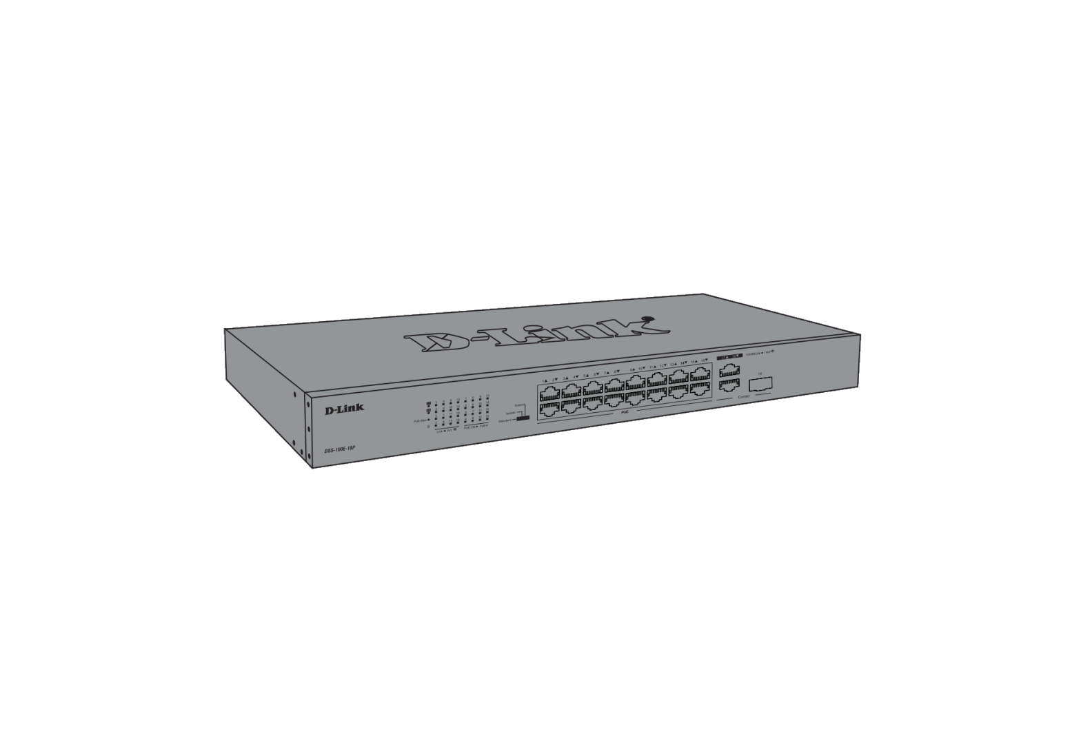 D-Link DSS-100E-18P 8-Port 10/100BASE-TX PoE Unmanaged Surveillance Switch Installation Guide