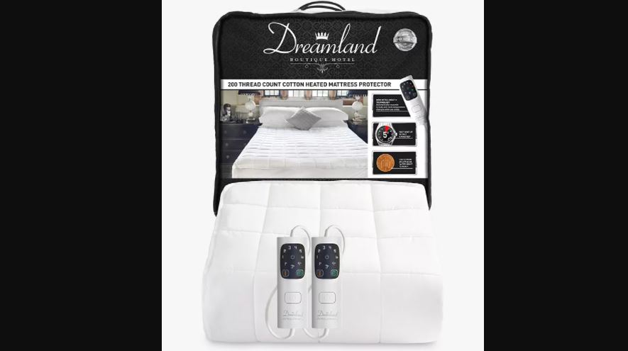 Dreamland Boutique Hotel 200 Thread Count Cotton Heated Mattress Protector Instruction Manual