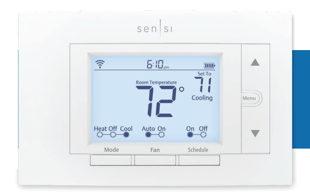 Emerson Sensi Smart Thermostat Manual – Sen|Si 1F87U-42WF, ST55
