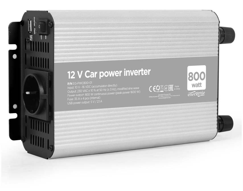 energenie EG-PWC800-01 12 V Car Power Inverter 800 W User Manual