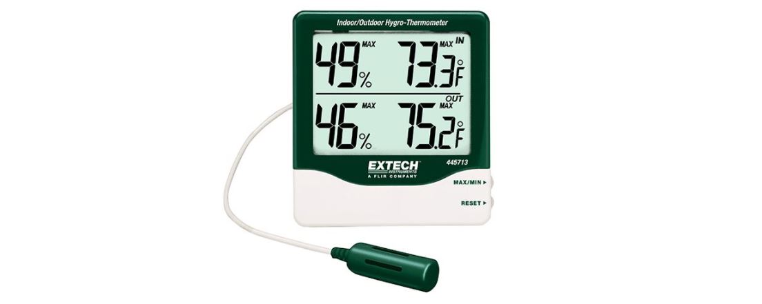 EXTECH 445713 Big Digit Indoor/Outdoor Hygro-Thermometer User Guide