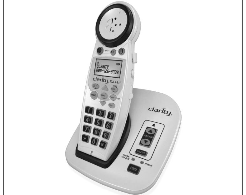 Extra Loud Cordless Speakerphone With Caller ID XLC3.4+ User Manual