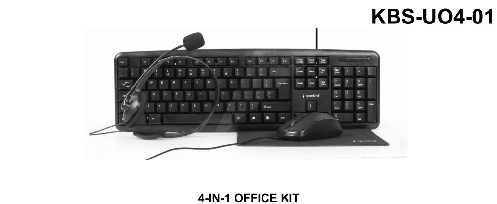 gembird KBS-UO4-01 4-IN-1Office Kit User Manual