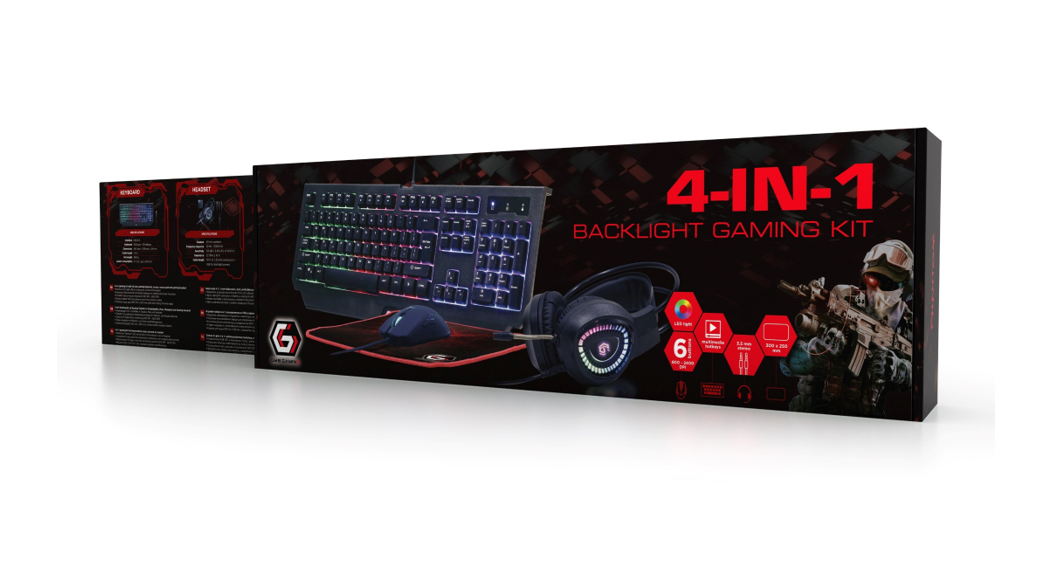 GMB GAMING GGS-UMGL4-01 4-in-1 Backlight Gaming Kit “PHANTOM” User Manual