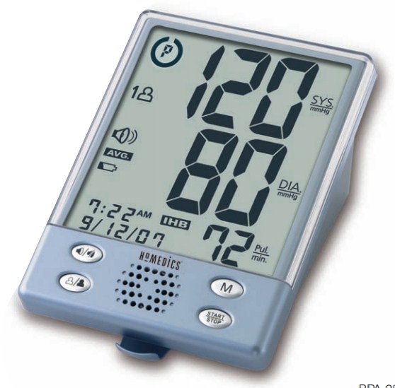 Homedics BPA-250B2 Automatic Talking Blood Pressure Monitor User Manual