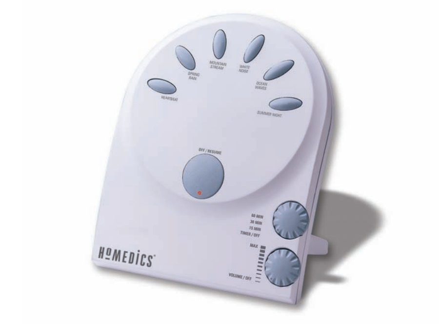 Homedics SS-200-1 Acoustic Relaxation Machine Sound Spa Instruction Manual and Warranty Information