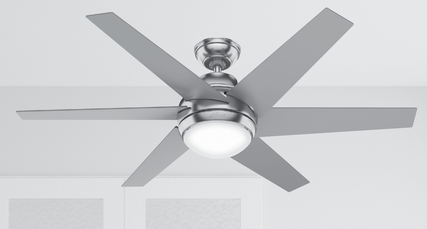 Hunter 50976/50977 Sotto 52 Inch Brushed Nickel Ceiling Fan User Manual