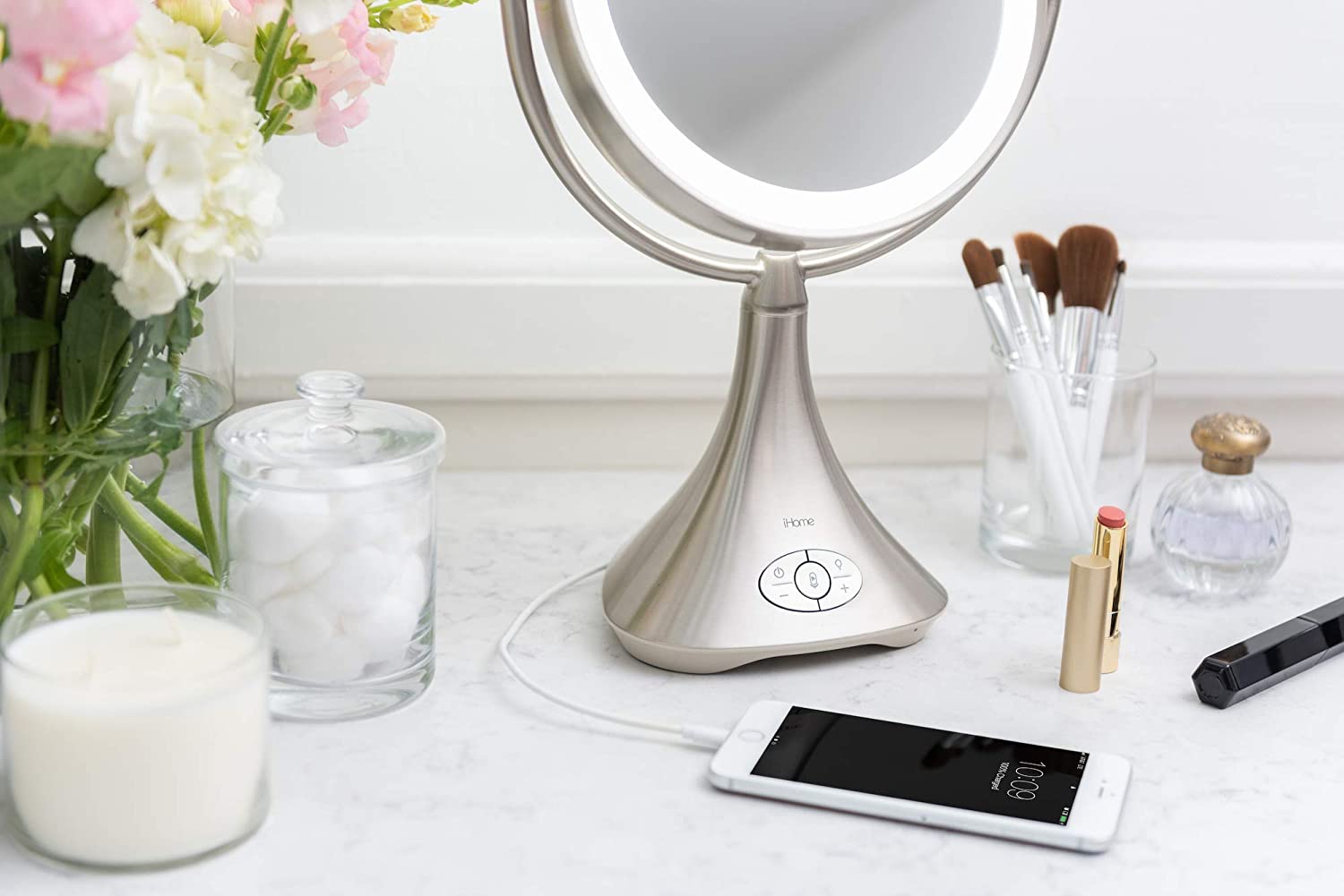 iHOME iCVBT80 Rechargeable Lighted Vanity Mirror User Guide