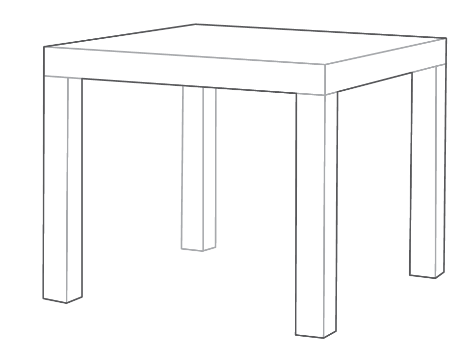 IKEA LACK Table Holiday Gingerbread Furniture Kit Instruction Manual