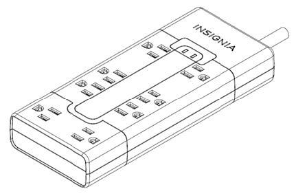 INSIGNIA NS-HW503 8-Outlet Surge Protector Quick Setup Guide