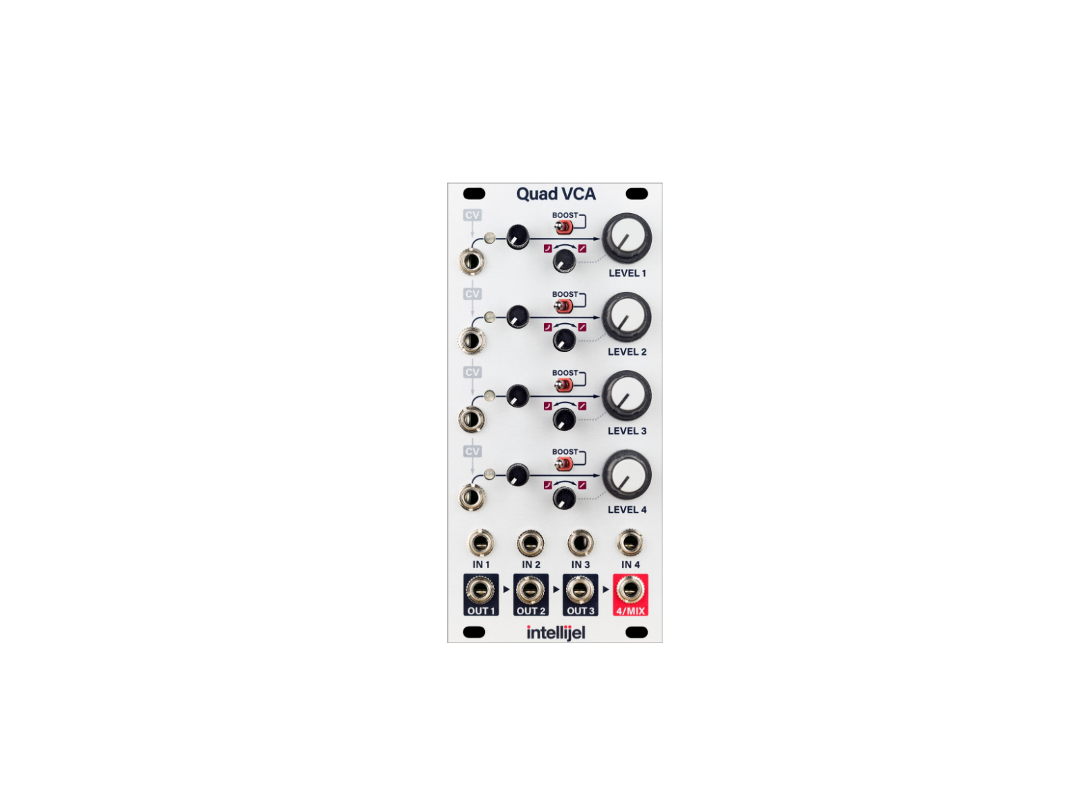 intellijel Quad VCA Voltage Controlled Amplifier and Cascaded Mixer User Manual