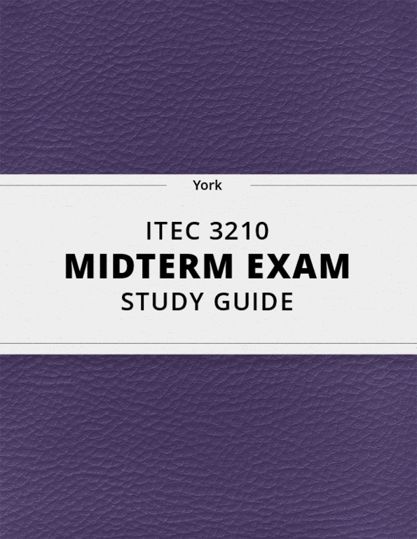 ITEC 452 Midterm Exam Study Guide