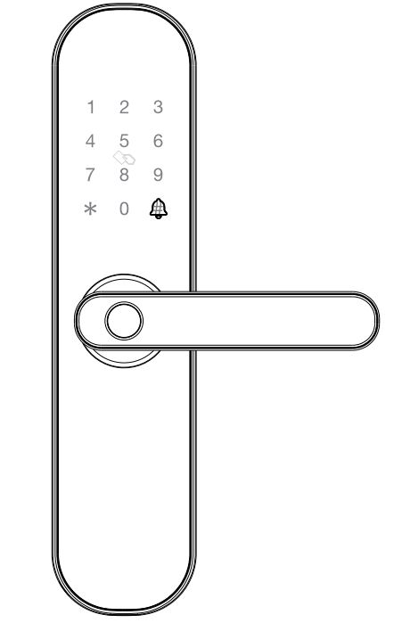 kogan SmarterHom IP54 Battery Powered Fingerprint Smart Wi-Fi Door Lock Instruction Manual