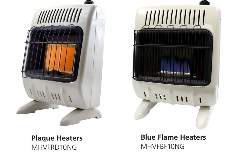 MR.Heater MHVFRD10NG and MHVFBF10NG Unvented Natural Gas Fired Room Heater User Manual