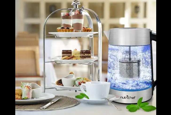 nutrichef Electric Glass Kettle & Tea Brewer User Manual