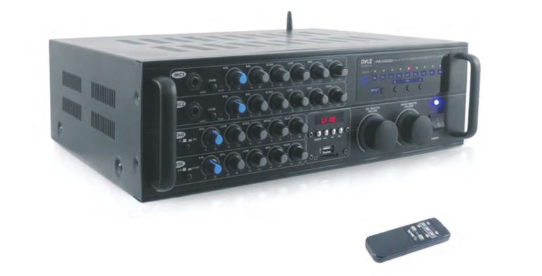 PYLE 2000 Watt Wireless BT Streaming Stereo Mixer Karaoke Amplifier User Manual
