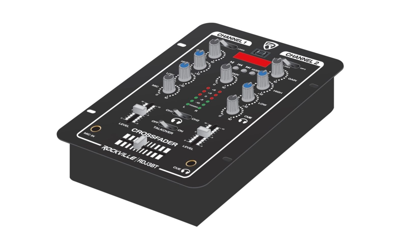 ROCKVILLE Compact 2 Channel DJ Mixer with Bluetooth RDJ3BT Owner’s Manual