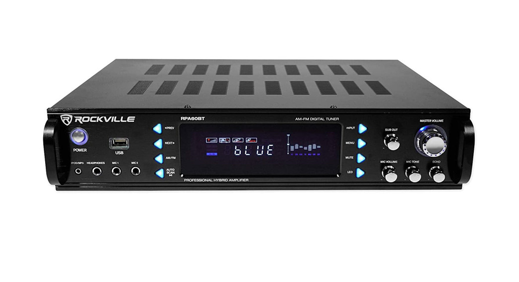ROCKVILLE RPA60BT V2 Professional Mixing Karaoke Amplifier w/FM Digital Tuner Owner’s Manual