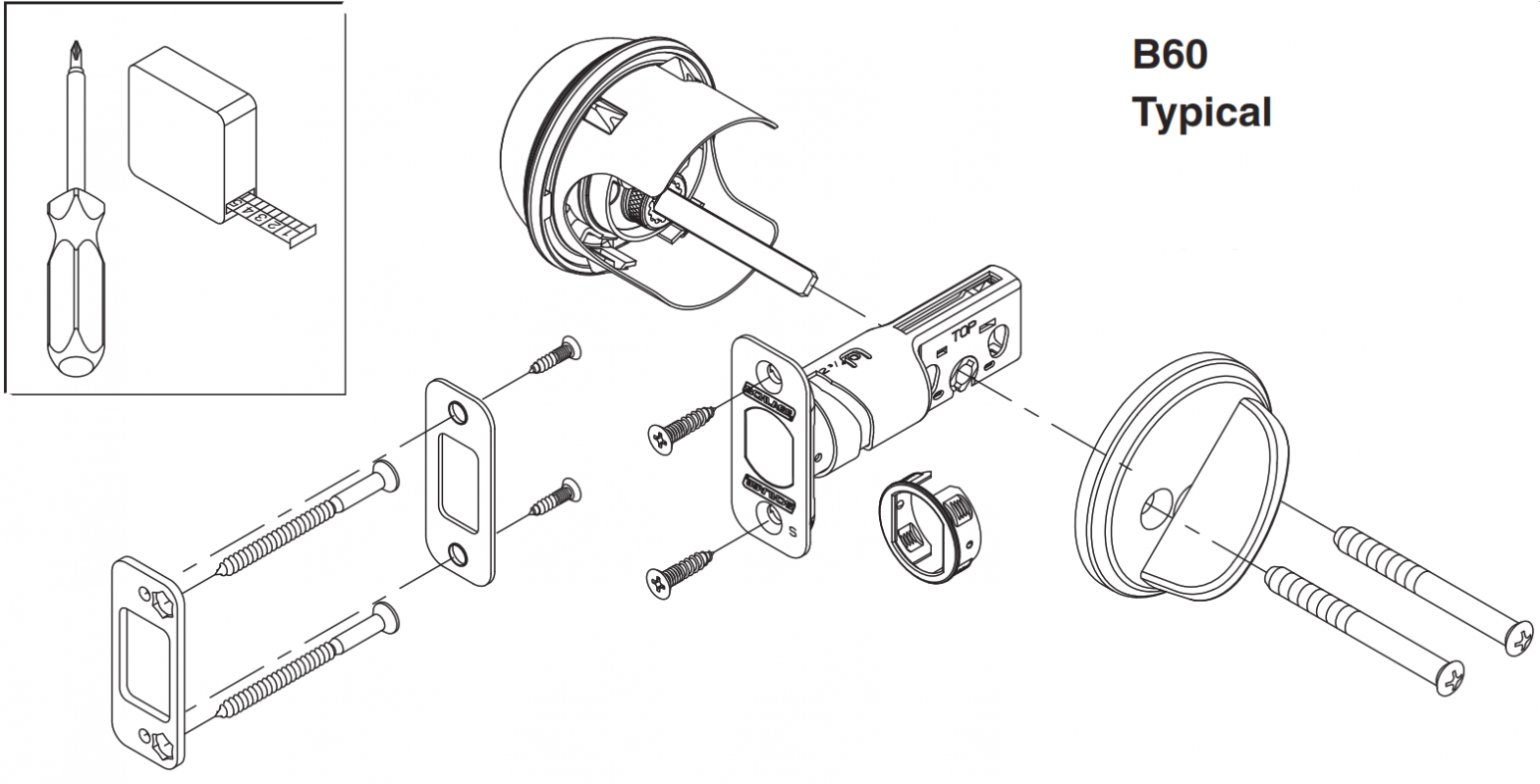 Single Cylinder Deadbolt B60/B60CS/B60F/B62 Installation Manual
