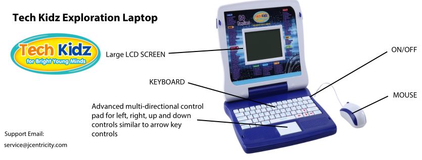 Tech Kidz Exploration Laptop Instruction Manual