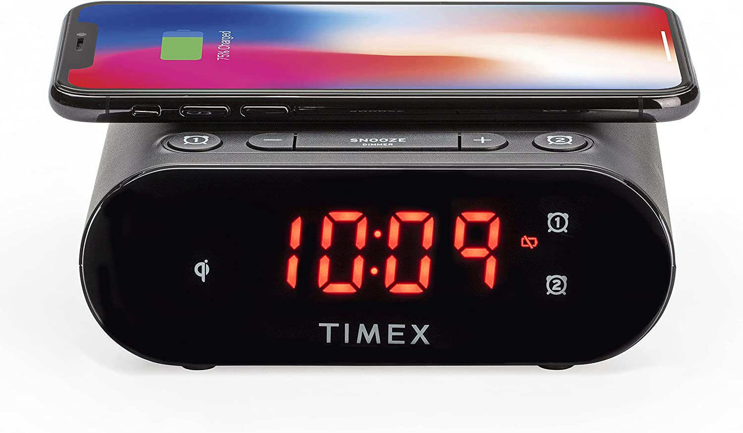 TIMEX TW300 Dual Alarm Clock with Wireless Charging User Guide