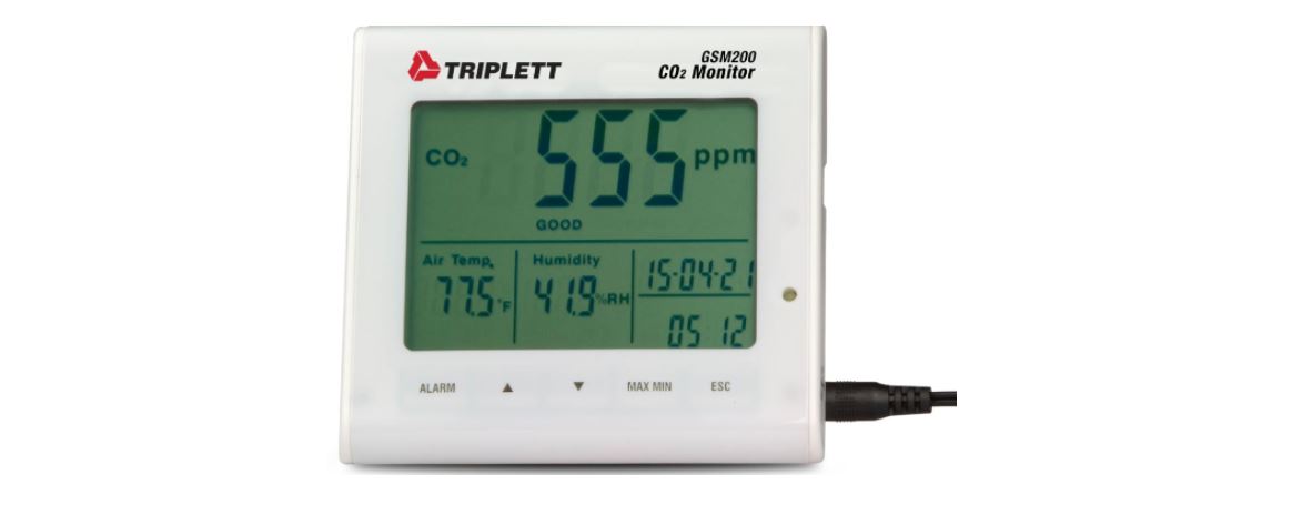 TRIPLETT GSM200 Desktop Indoor Air Quality CO2 Monitor User Manual