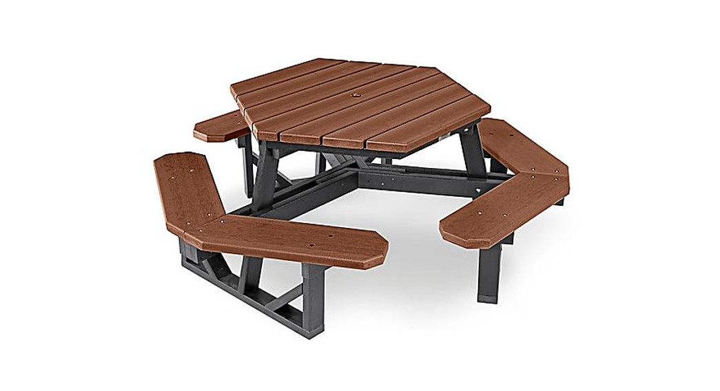 ULINE H-2560 Hex Picnic Table Installation Guide