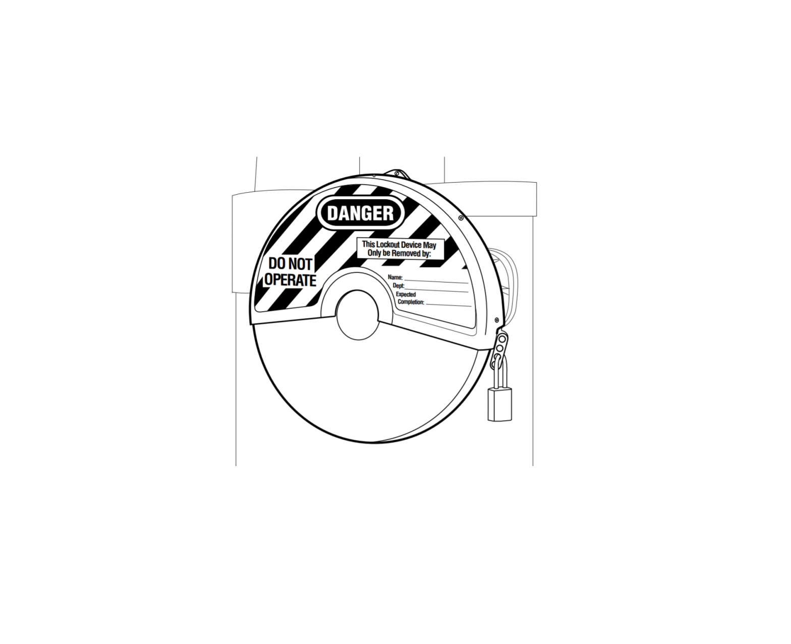 ULINE H-3429, H-3430, H-3431, H-3432 Gate Valve Lockout Installation Guide