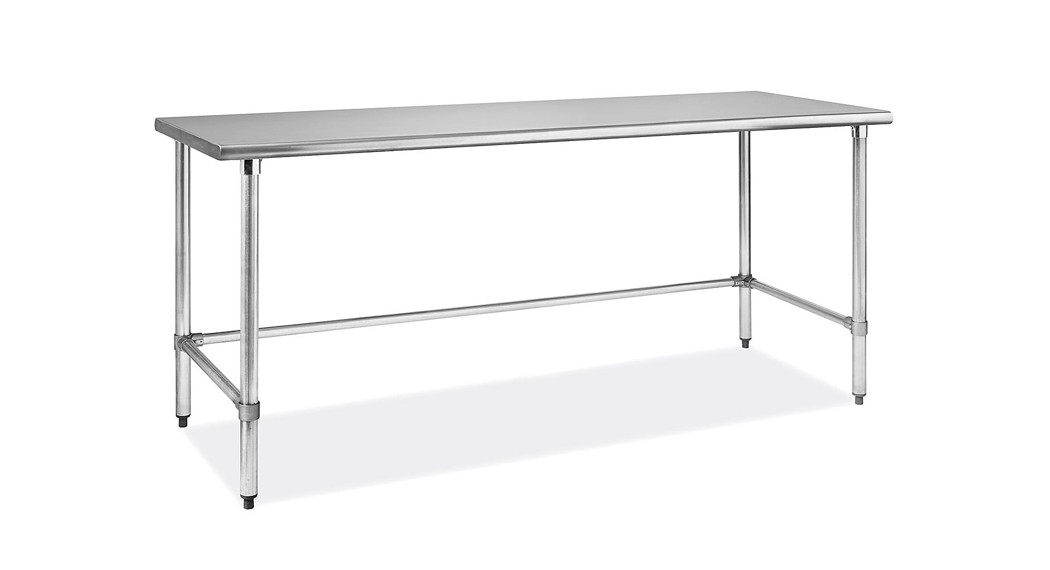 ULINE H-6258 Stainless Steel Worktable Without Bottom Shelf Installation Guide
