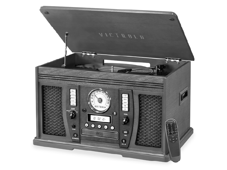 Victrola 8-in-1 Turnable Bluetooth Record Player [VTA-754B] Instruction Manual